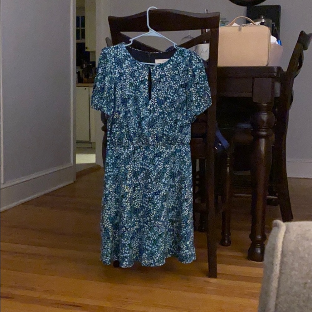 Navy & Teal Floral Loft Dress - Picture 3 of 6